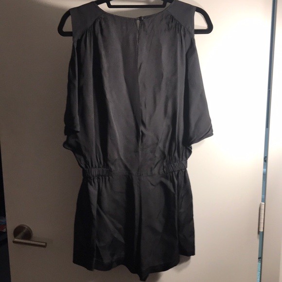 Elizabeth and James black rayon romper, size 0. - Picture 2 of 3